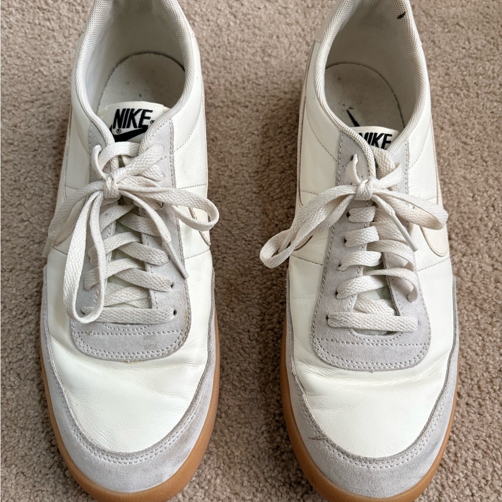 Nike Men's White and Light Gray Sneakers